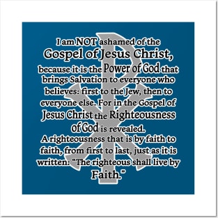 I am Not Ashamed of the Gospel of the Jesus Christ ... Grey Chi Rho Posters and Art